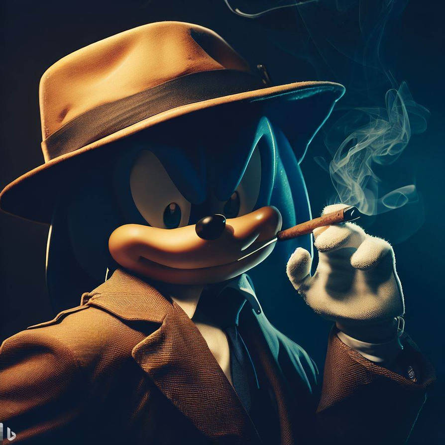 sonic tobacco the Hedgehog in a 1995 cigarette advertisement : r/dalle2 Detective Classic Sonic Smokin Cigar