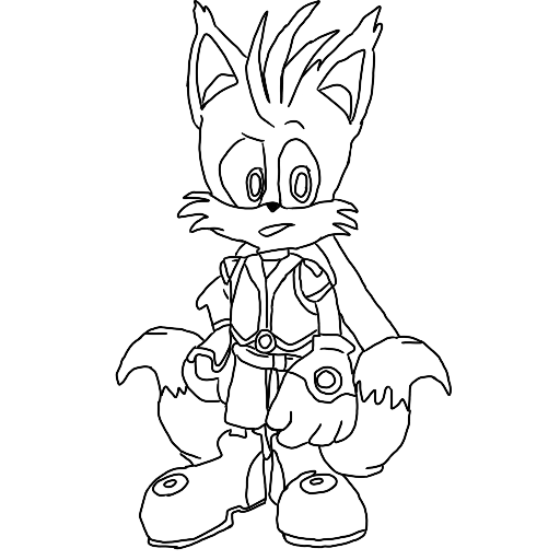 Sonic Tails para colorir