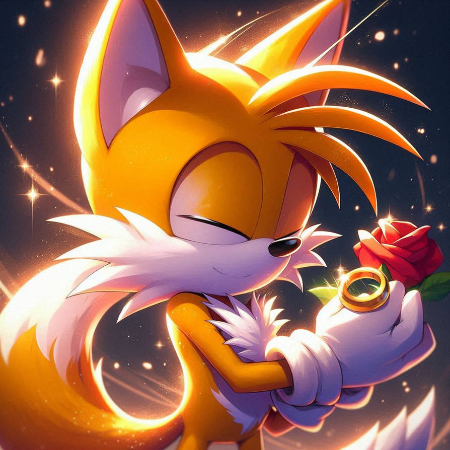 Rose Tails Tails with ring and a rose by Cyantinn on DeviantArt