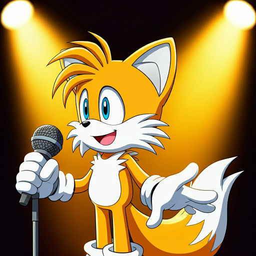 Tails singing with mic by Cyantinn on DeviantArt