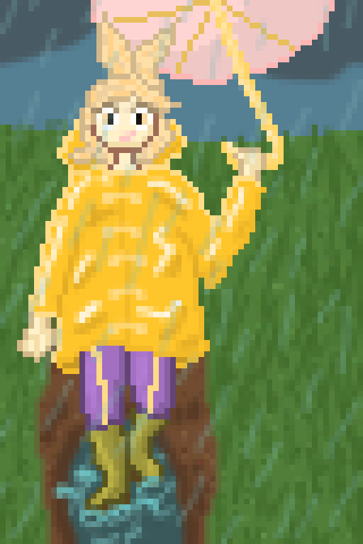 Pixel Artvember day 15: Rain