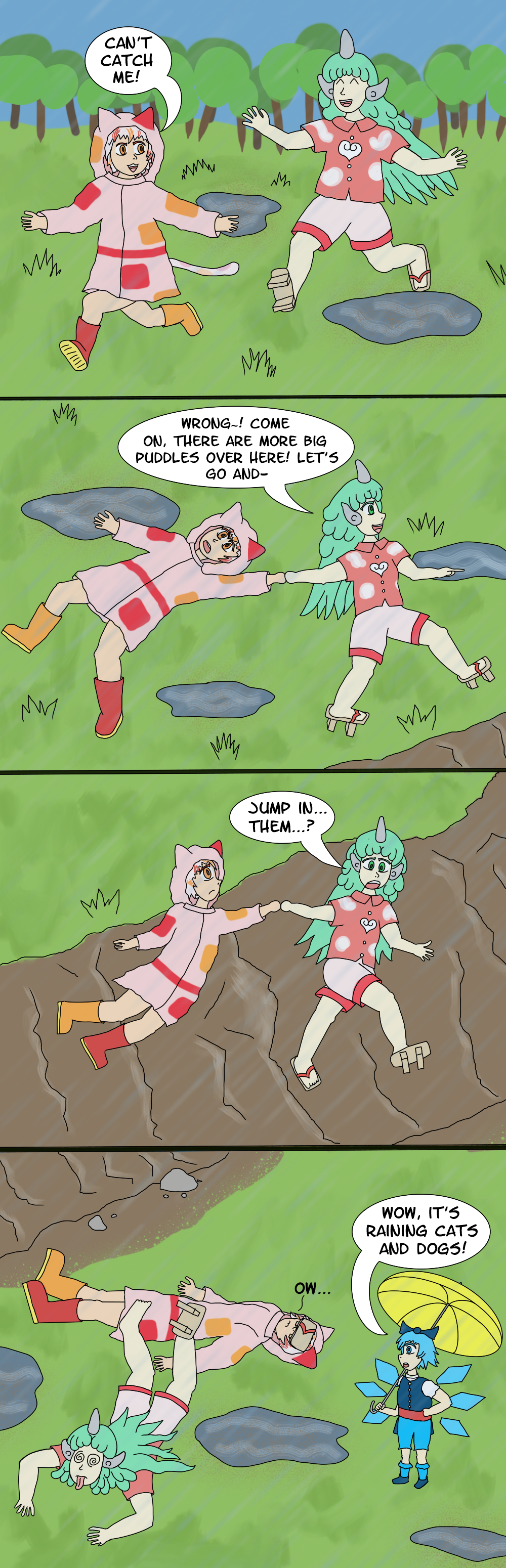 Rainy Dazed (Touhou 4koma)