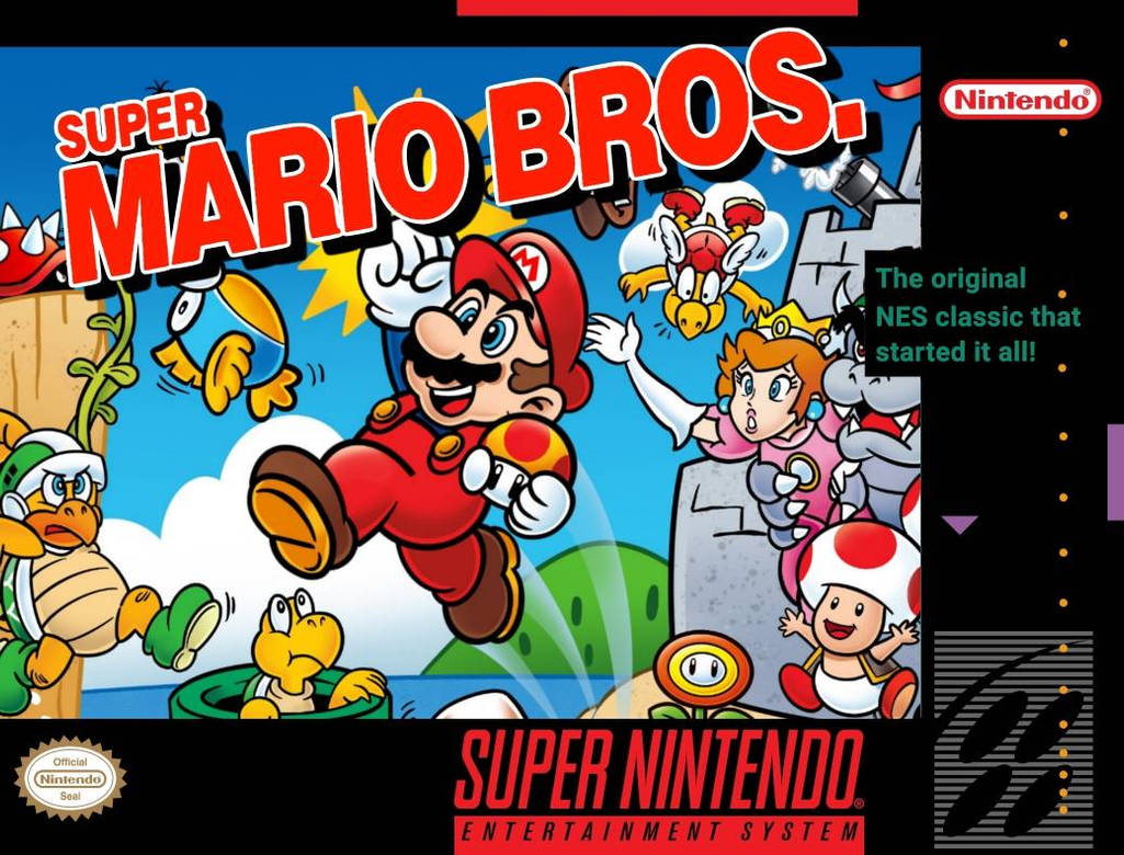 Super Mario Bros SNES Cover Art by VampireKiller2212 on DeviantArt