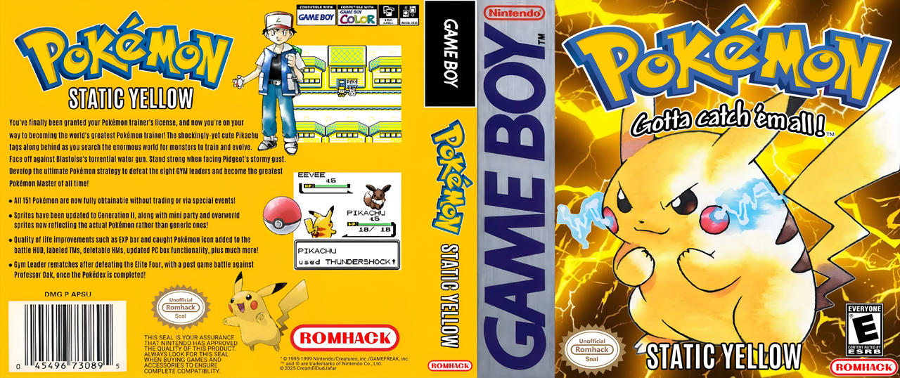 Static Pokemon Pokemon - Static Yellow Full Box Art by VampireKiller2212 on DeviantArt