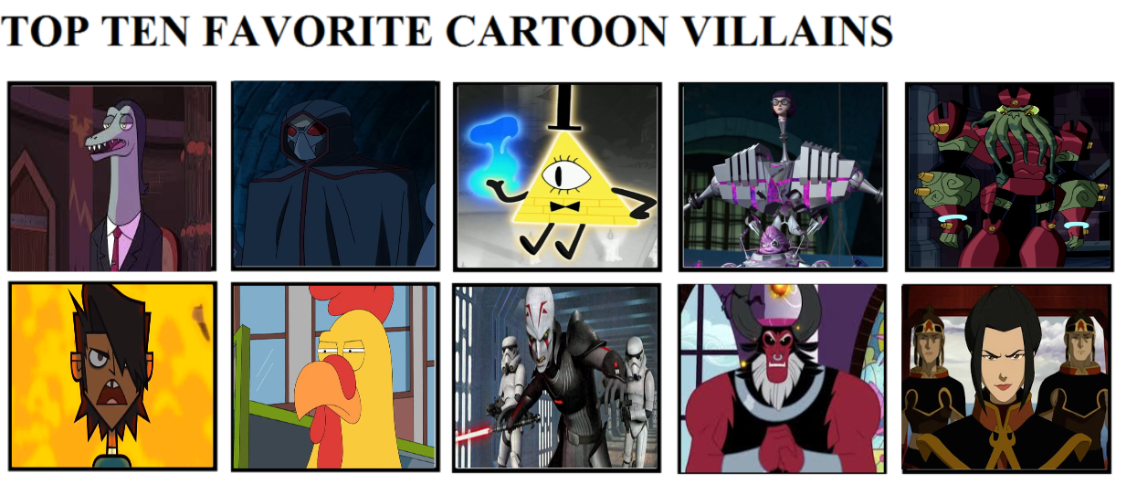 Top 10 Favorite Cartoon Villains By Anarchrist17 On Deviantart Top 10 Favorite Cartoon Villains By Anarchrist17 On Deviantart