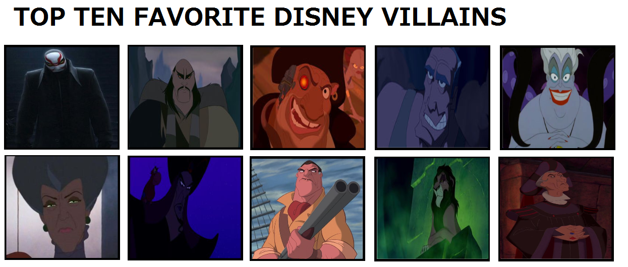 Favorite Disney Villains by Anarchrist17 on DeviantArt