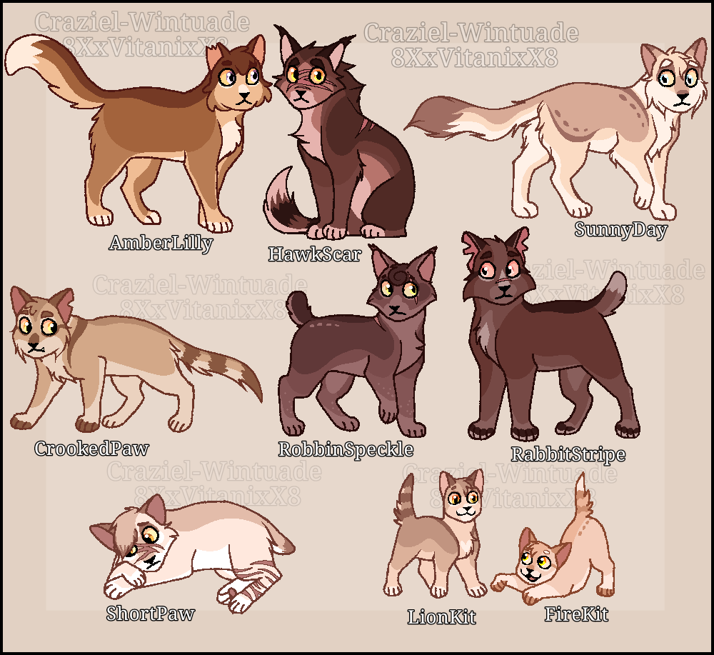 Warrior Cat Clan Adopts CLOSED by 8XxVitanixX8 on DeviantArt