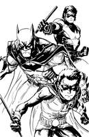 Batman, Nightwing and Robin