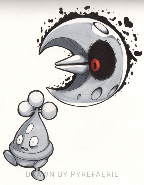 Day 8: Rock - Bonsly and Lunatone