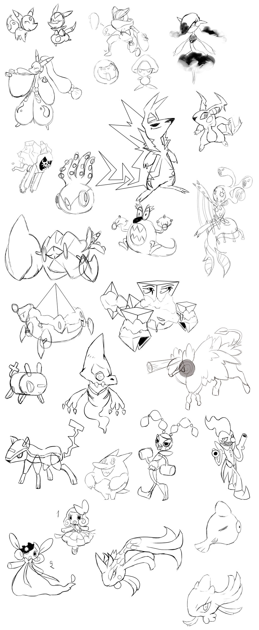 Fakemon sketches Order Chaos that I never finished by Deko-kun on ...