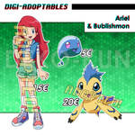 Digi-Adoptables: Girl and Bublishmon by Deko-kun