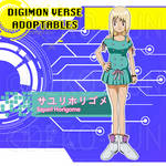 [OPEN] Digimon Verse Adoptables -  Sayuri Horigome by Deko-kun