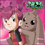 Digimon Parallel-Best Partner-Shaochung and Lopmon by Deko-kun