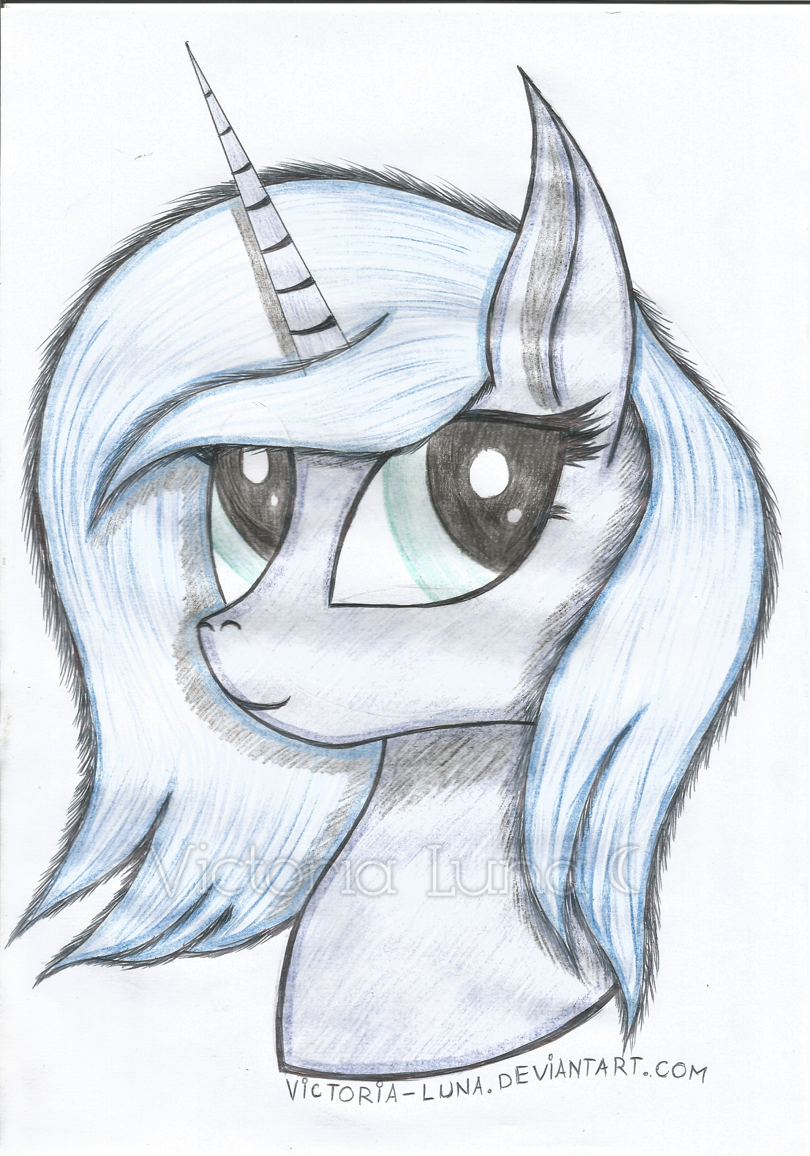 |TRADITIONAL| Pony Portrait #2 ~ Luna