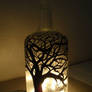 lighted painted bottle