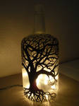 lighted painted bottle by lilygirl04