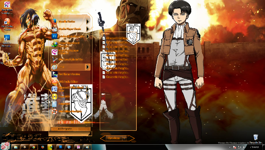 theme windows 7 shingeki no kyojin attack on titan by