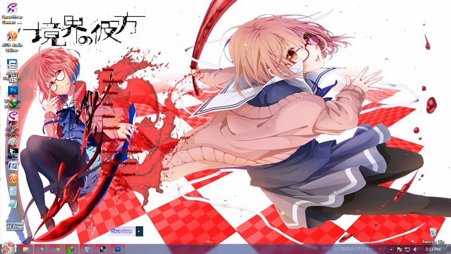 windows 7 desktop themes anime