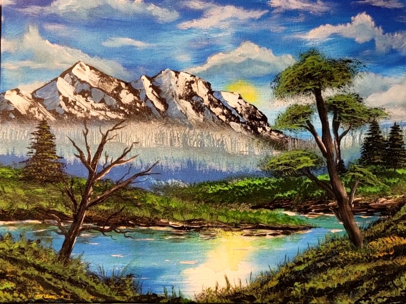Bob Ross Style Landscape Paintings by Tryintogetthere on DeviantArt