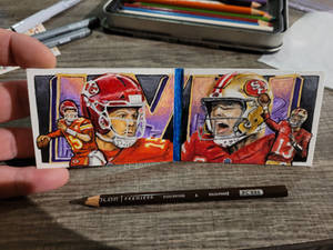 Superbowl 58 sketchcard booklet