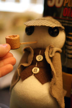 Sherlock with his pipe