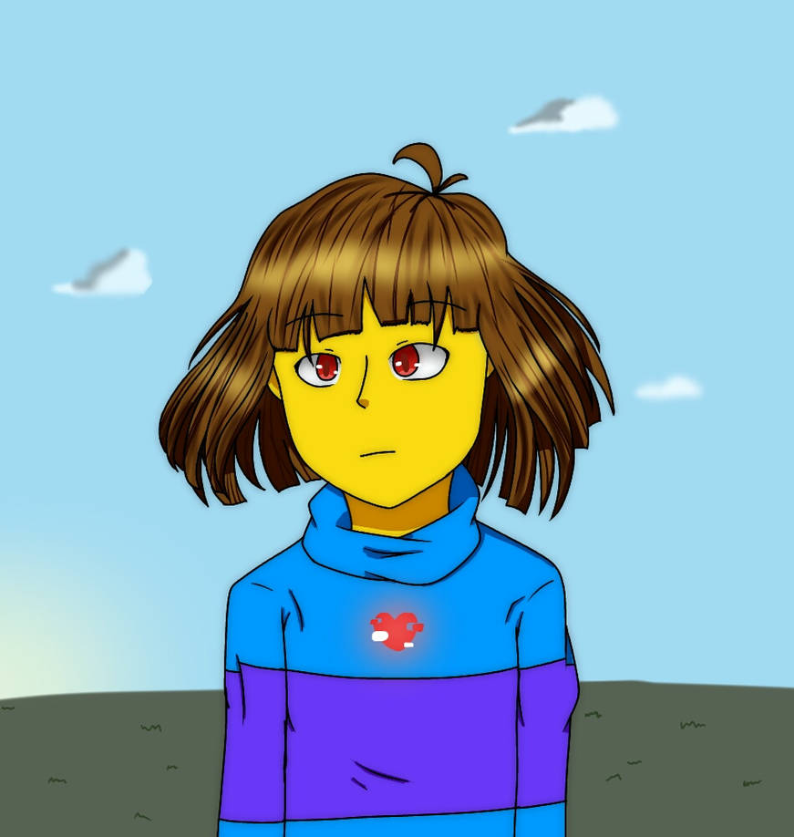 Fallbacktale Frisk Glitchtale Frisk Speedpaint by PancakesNIceTeas on DeviantArt