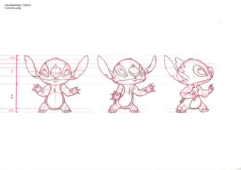 Stitch modelsheet: Construction