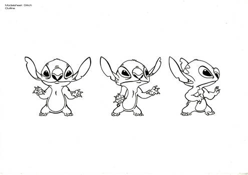 Stitch modelsheet: Outline