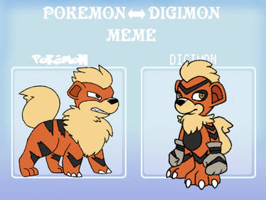 Pokemon Digimon Meme - Growlithe