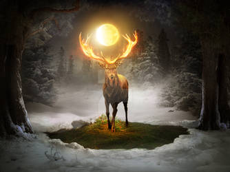 Fire deer by ElenaDudina