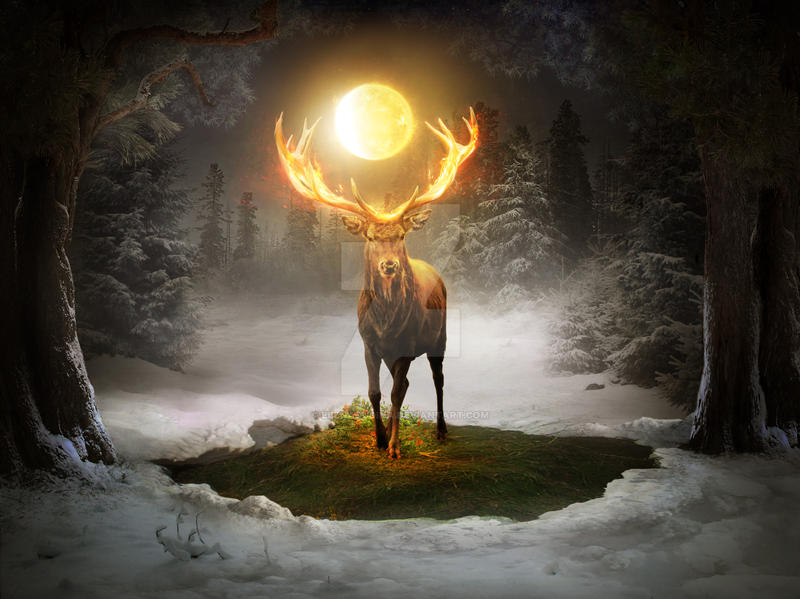 Fire deer by ElenaDudina