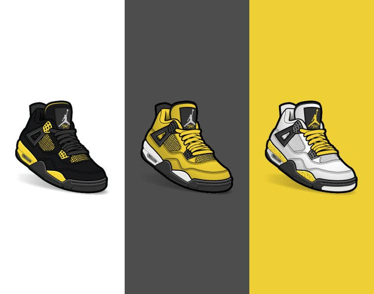 J4 Black and Yellow sneaker Poster by SLOFAR on DeviantArt