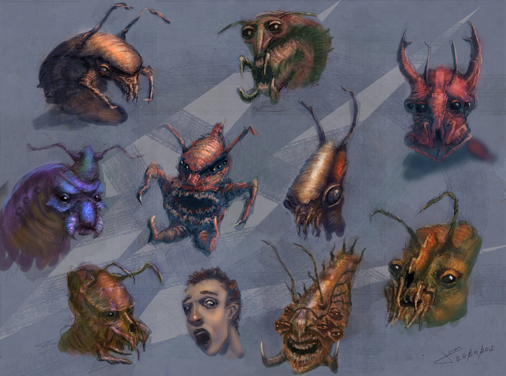 alien bug heads by guang2222 on DeviantArt