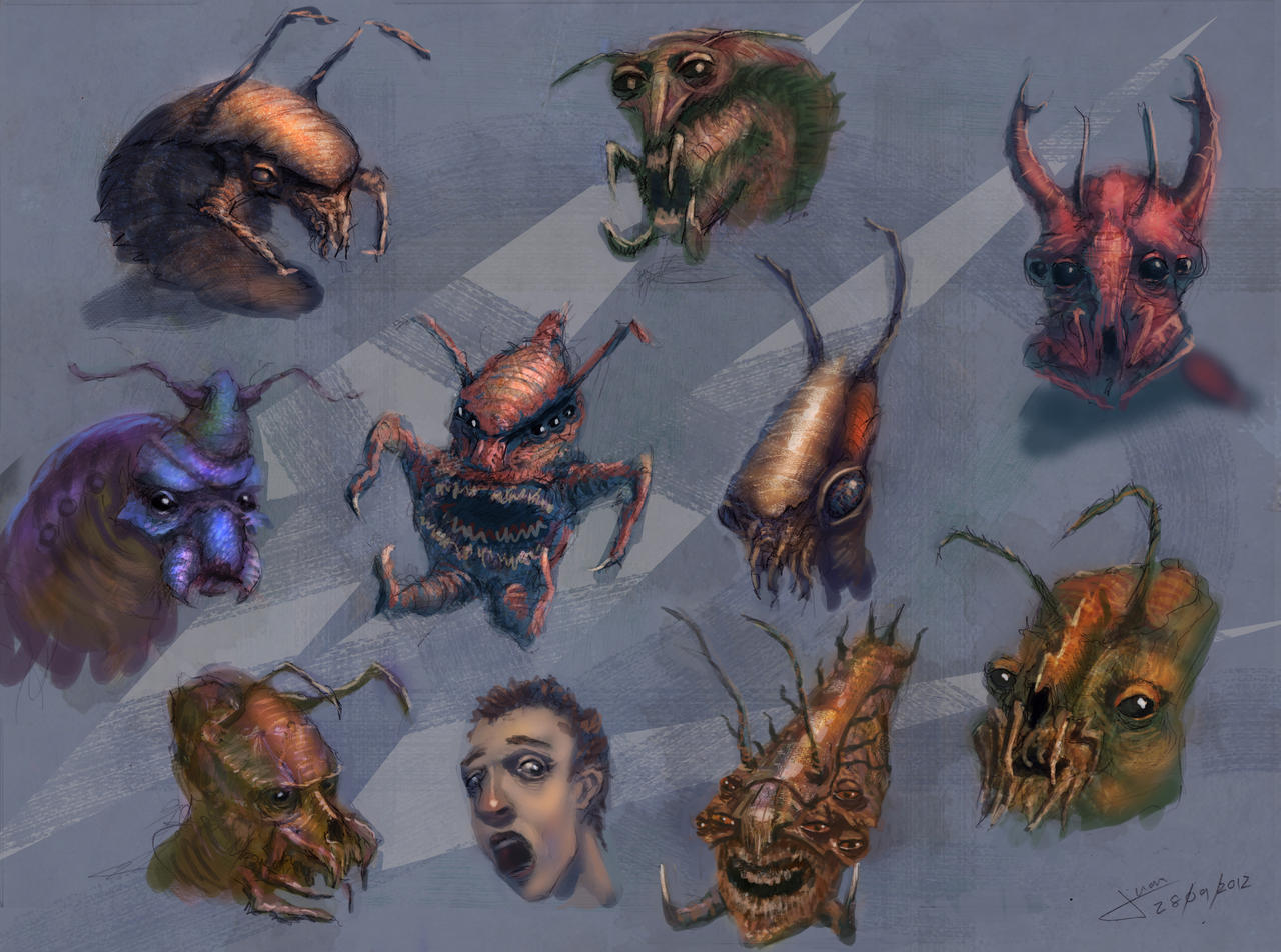alien bug heads by guang2222 on DeviantArt
