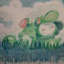 The green duo - now in watercolor