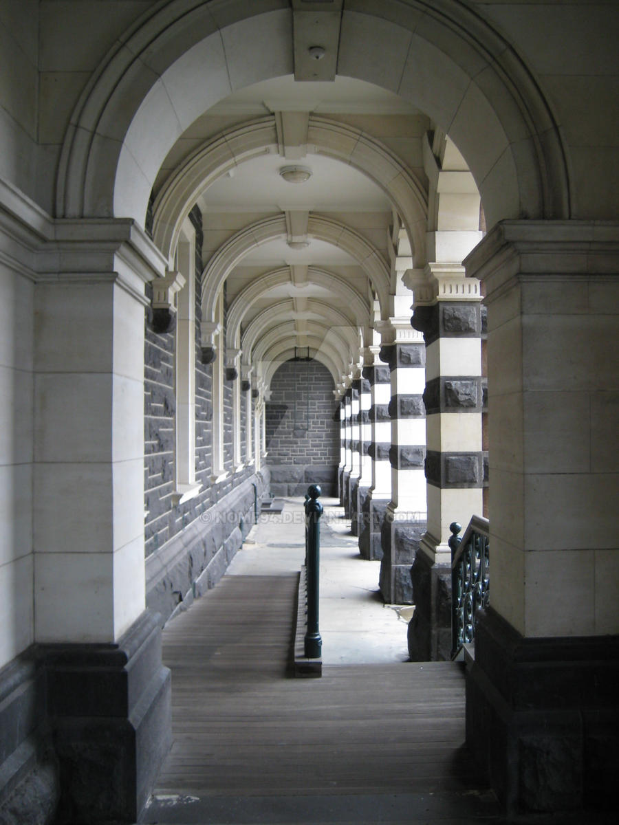 railings under the arch
