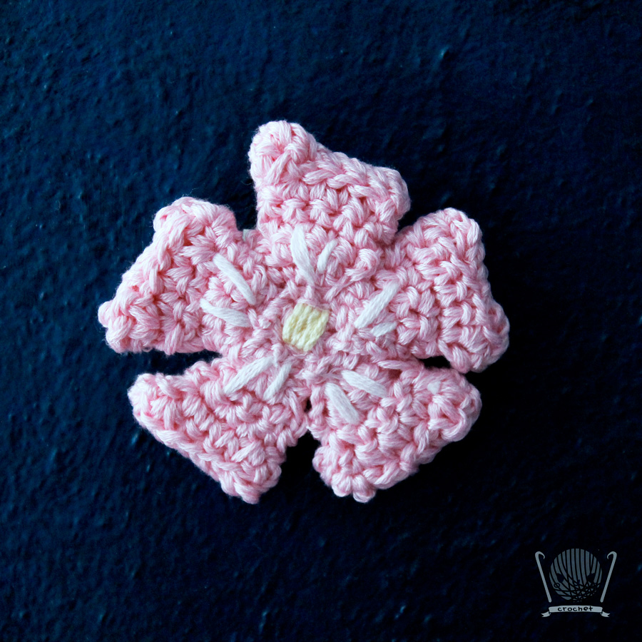 Little Cherry Flower Amigurumi Keychain