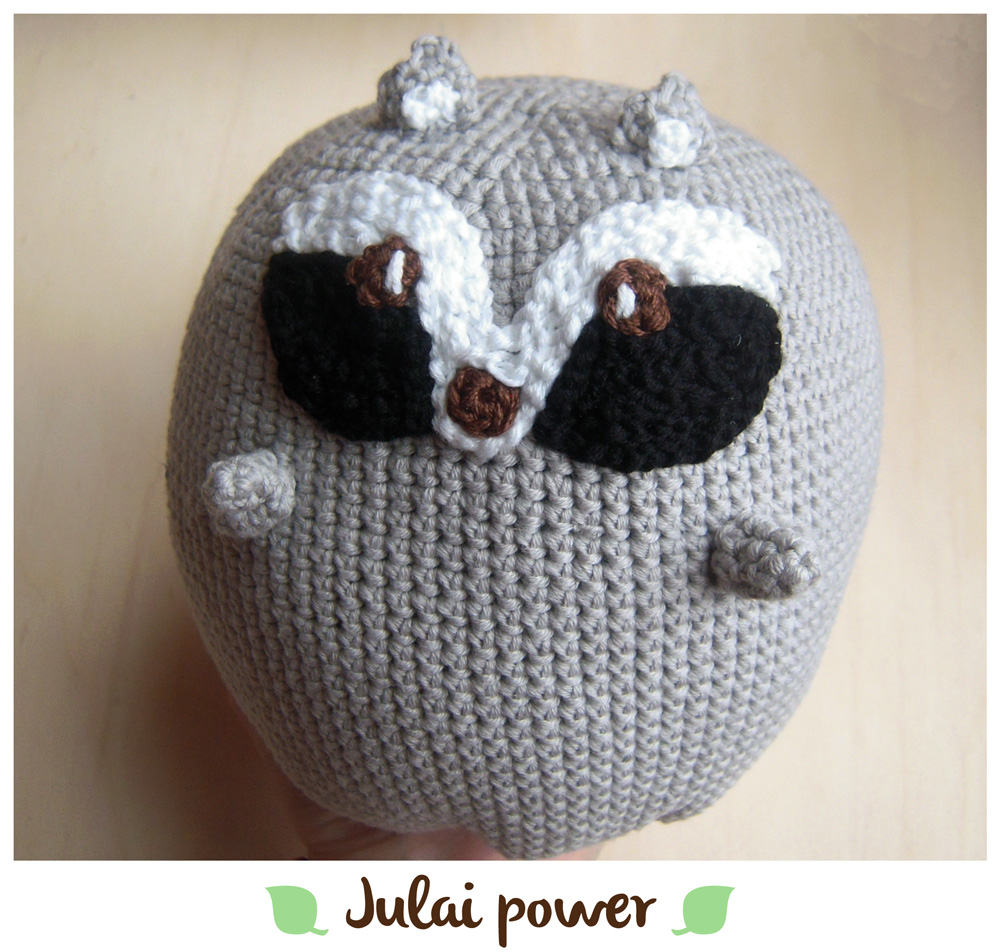 Nature Amigurumi Fat Raccoon Plush