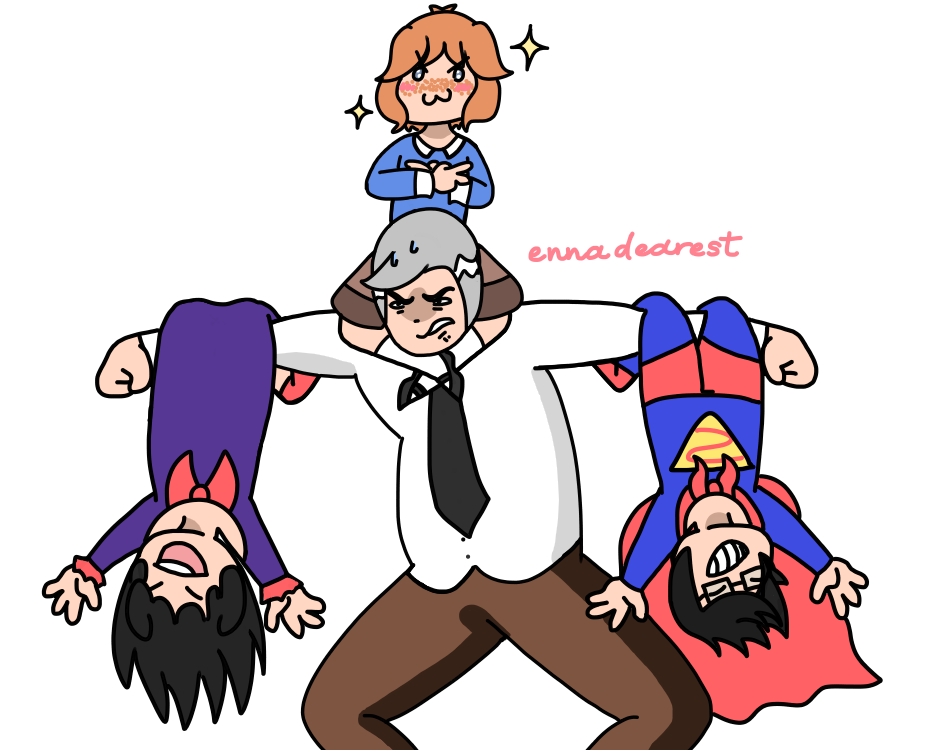 Perry + his three kids by HeavenlyHellfire on DeviantArt