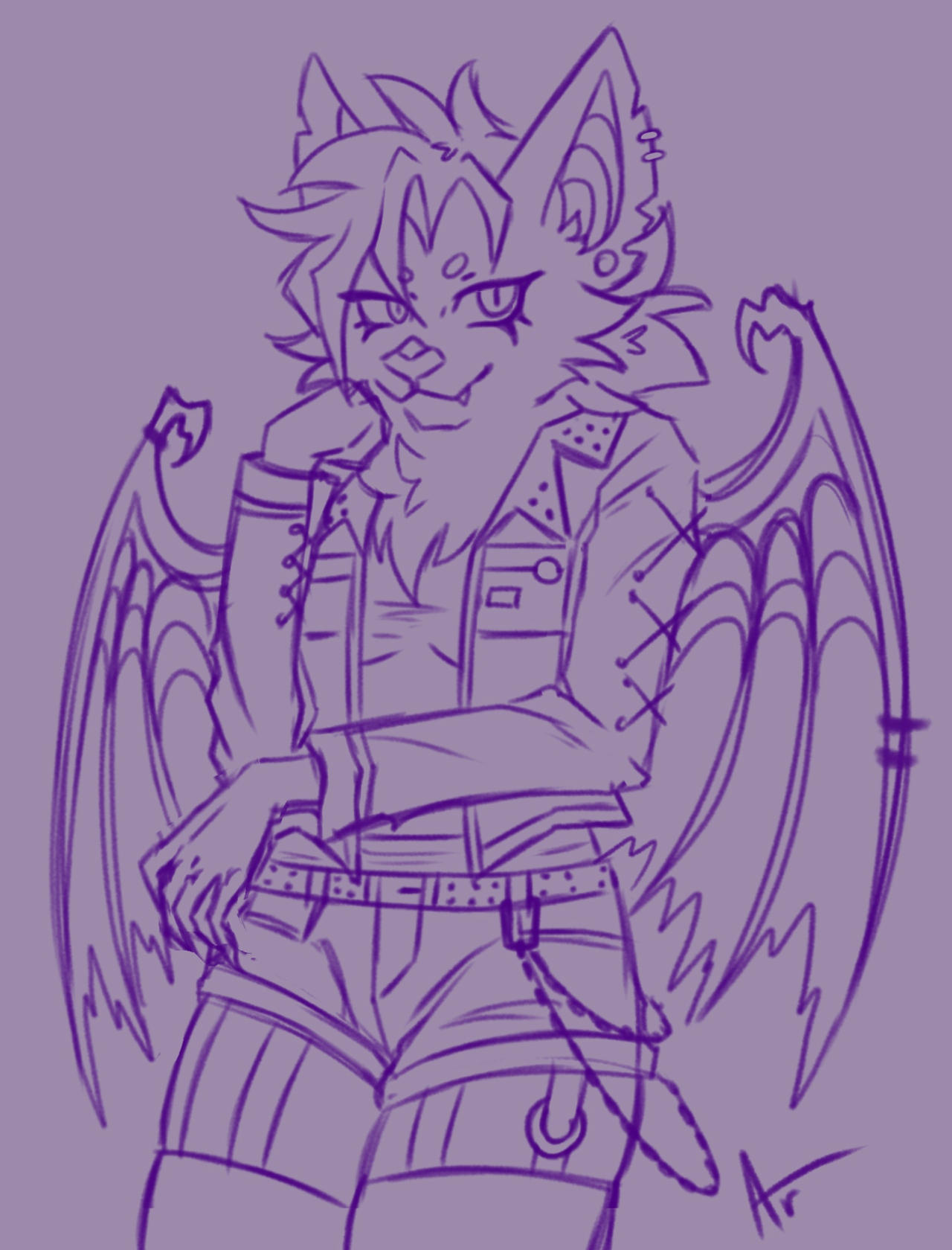 Punk Bat by ArgonLights on DeviantArt