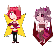 Rium y Ful (practica chibi) Lineless