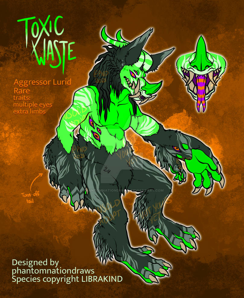 Toxic Draws CLOSED // TOXIC WASTE // Rare Aggressor Lurid by phantomnationdraws on ...