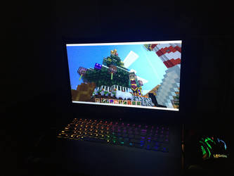 A cold winter night while playing Minecraft