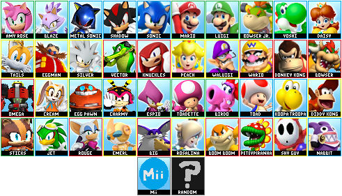 My Mario and Sonic Roster by ticklinglicker on DeviantArt