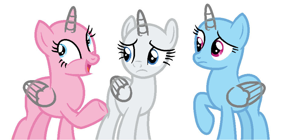 Three Friends base by CookieDraws3 on DeviantArt