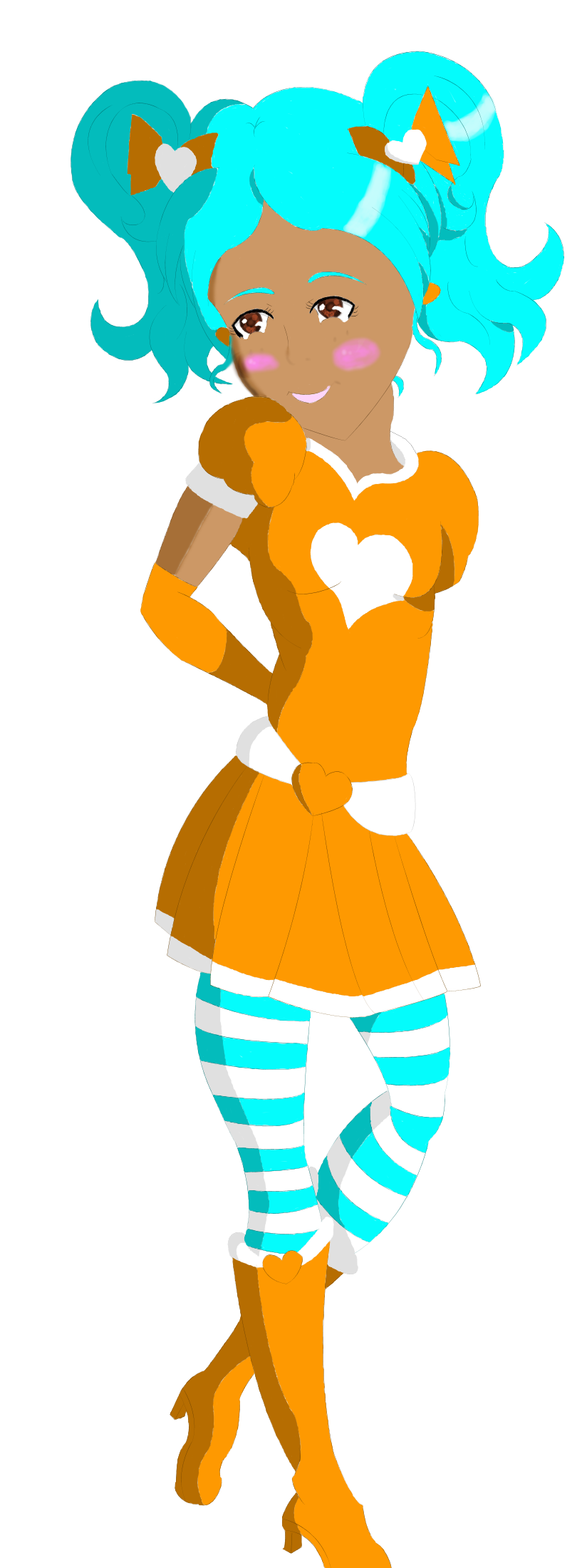 Orange Pop Princess-Art Trade With YuniNaoki