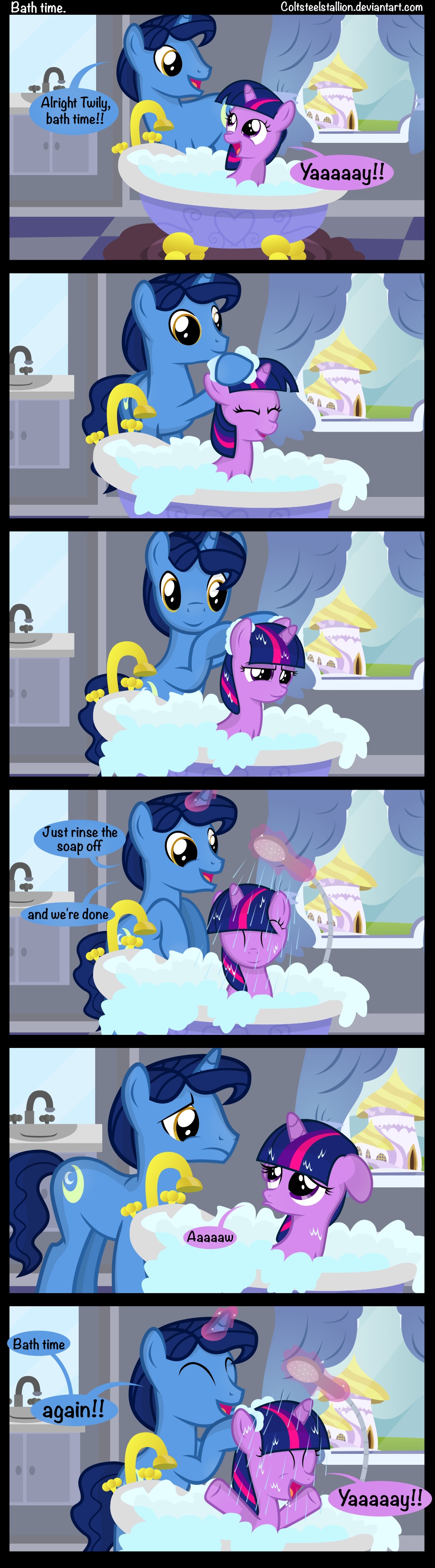 Bath time. by Coltsteelstallion