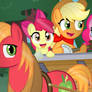 Pinkie pie and the apple family.