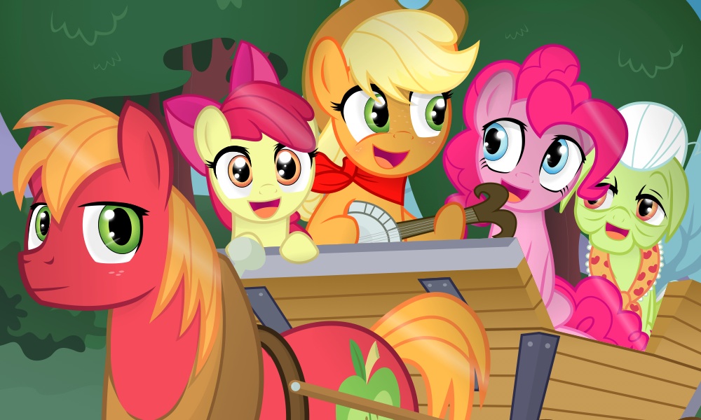 Pinkie pie and the apple family. by Coltsteelstallion