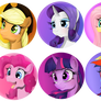 Mane six button designs